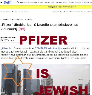 įrodymas kad Pfizer veikia su žydais