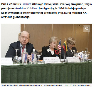 kubilius apie demokratija žydas nori kad lietuviai emigruotų