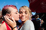 63410715 rome italy june 23 2012 gay pride day lesbian couple kissing during the street parade