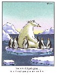 Karikatūra   lokys ir pingvinai